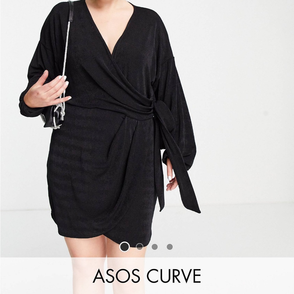 ASOS curve faux wrap dress